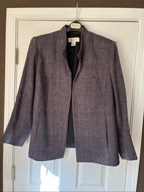 Elena Lavender Textured Open-Front Blazer 2X/3X